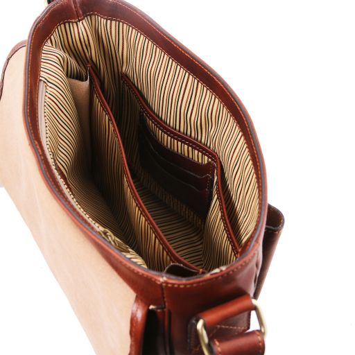 TL Messenger - Umhängetasche aus Leder mit 1 Fach - Mittelgross