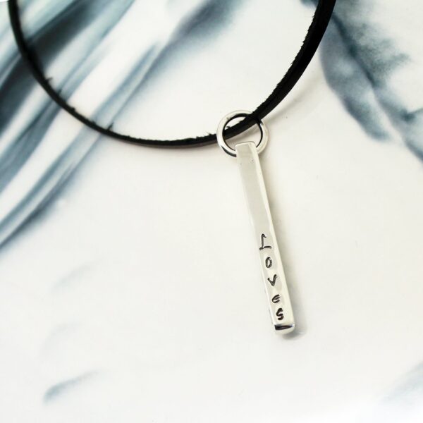 Personalisierte Halskette "Stab" – Bild 3