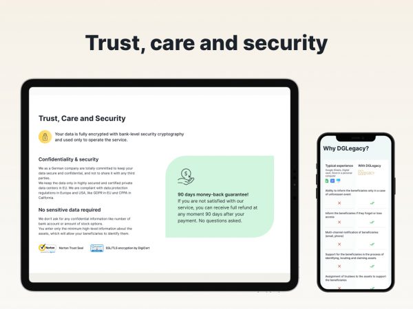 DGLegacy - trust, care and security